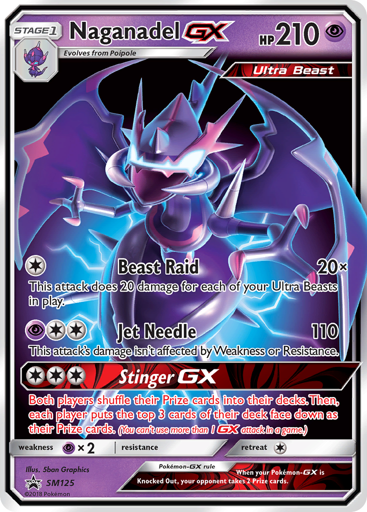 Naganadel-GX SM125/248 - SM Black Star Promos Holofoil - Game Nerdz