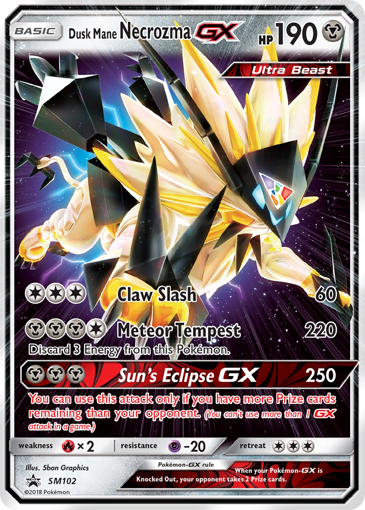 Dusk Mane Necrozma-GX SM102/248 - SM Black Star Promos Holofoil