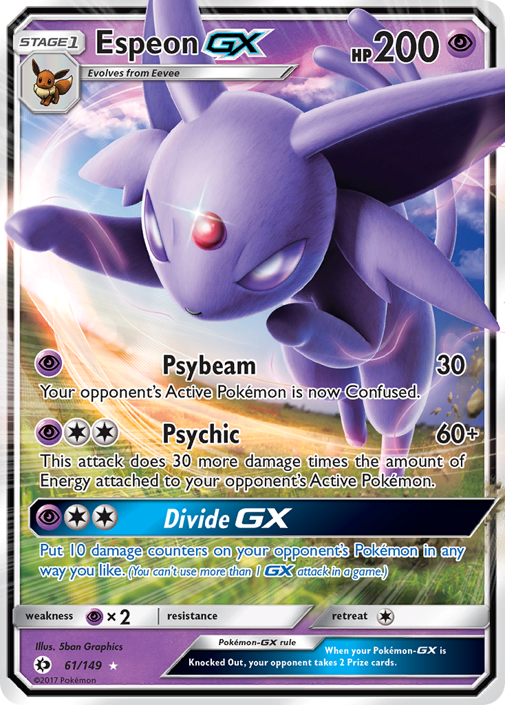 pokemon cards espeon Espeon GX Pokemon Card Sun & Moon Base Set Ultra Rare Card – Meaning Less  Art Inc main image 1