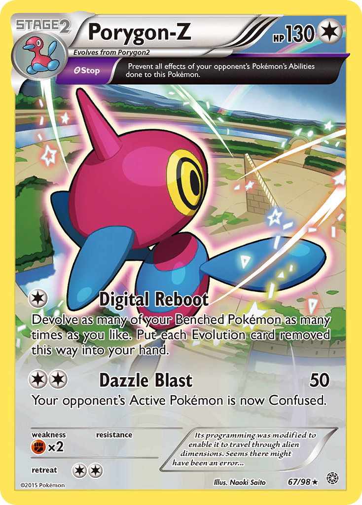 1995 porygon pokemon card value Porygon-Z 67/98 - Ancient Origins Reverse Holofoil Neo Revelation Unlimited Type Pokemon - Porygon2 (65/98) -