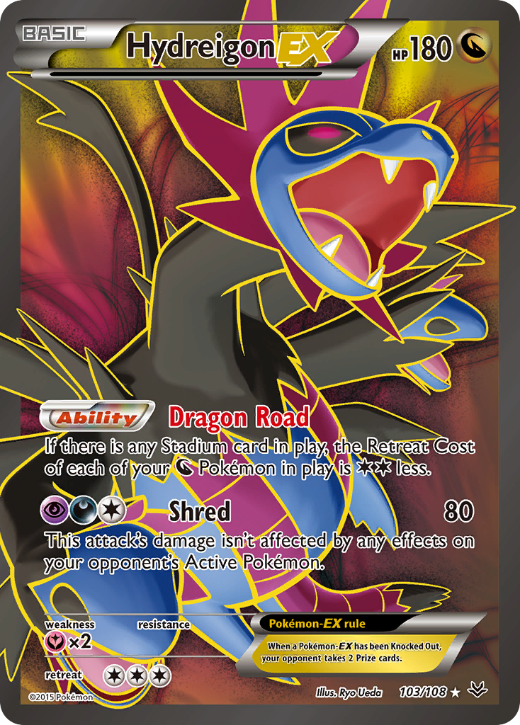 Hydreigon-EX 103/108 - Roaring Skies Holofoil - Game Nerdz
