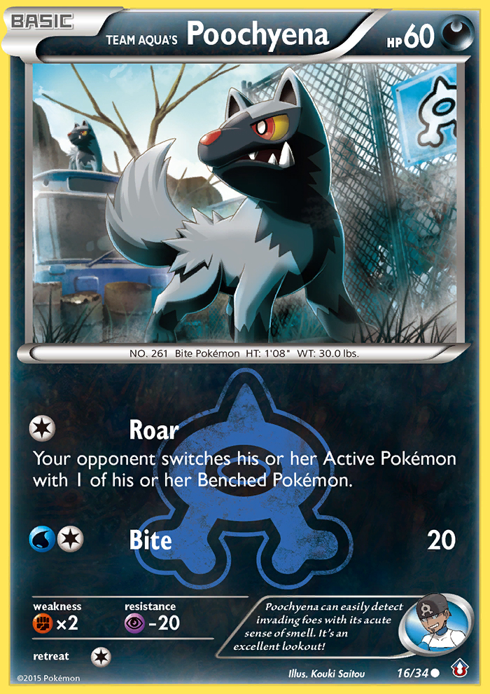 Team Aqua's Poochyena 16/34 - Double Crisis - Game Nerdz