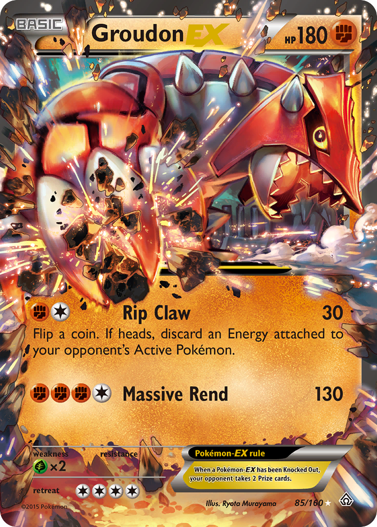 pokemon primal cards Groudon-EX 85/160 - Clash Holofoil Fighting Fighting Primal Groudon EX 86/160 Mega