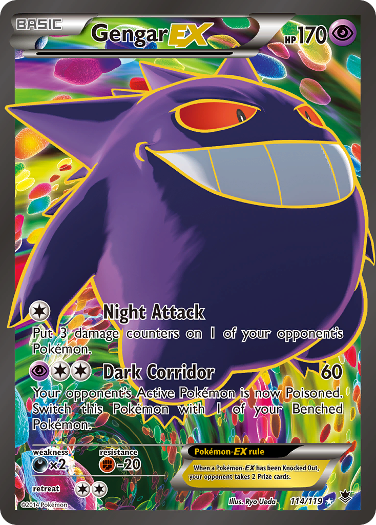 Gengar-EX 114/119 - Phantom Forces Holofoil - Game Nerdz