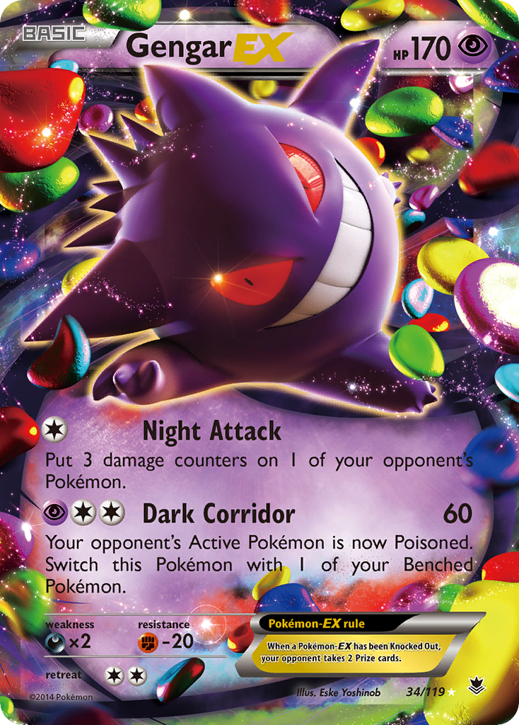 gengar pokemon card original ex 104/162 - Temporal Forces - 2 Set it comes protected in a tamper Gengar - ME03: Perfect Order