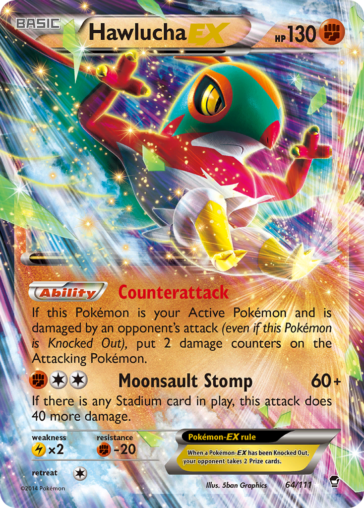 Hawlucha-EX 64/111 - Furious Fists Holofoil - Game Nerdz