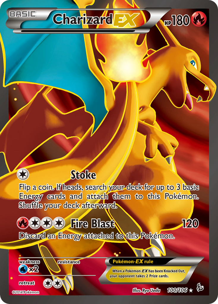 basic charizard pokemon card value - 4/102 Pokmon Hit Points170 HP Form Charizard-EX 100/106 - Flashfire Holofoil