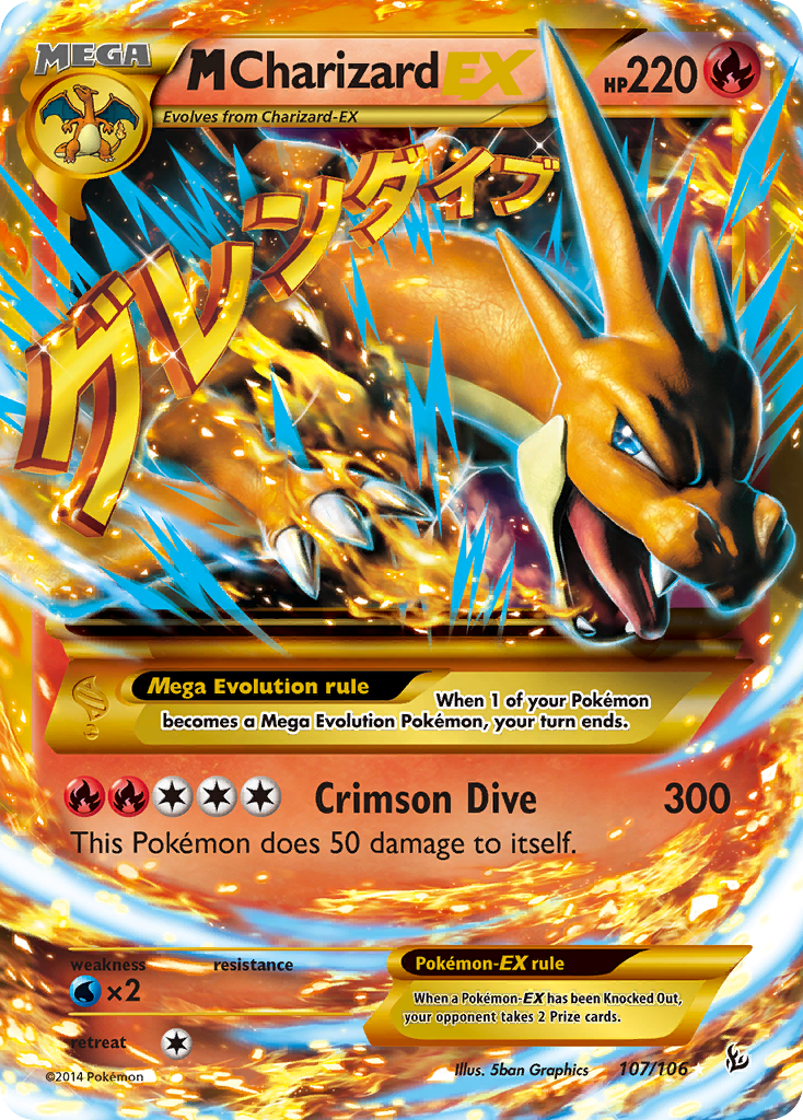 M Charizard-EX 107/106 - Flashfire Holofoil - Game Nerdz