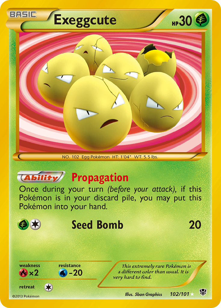 Exeggcute 102/101 - Plasma Blast Holofoil - Game Nerdz
