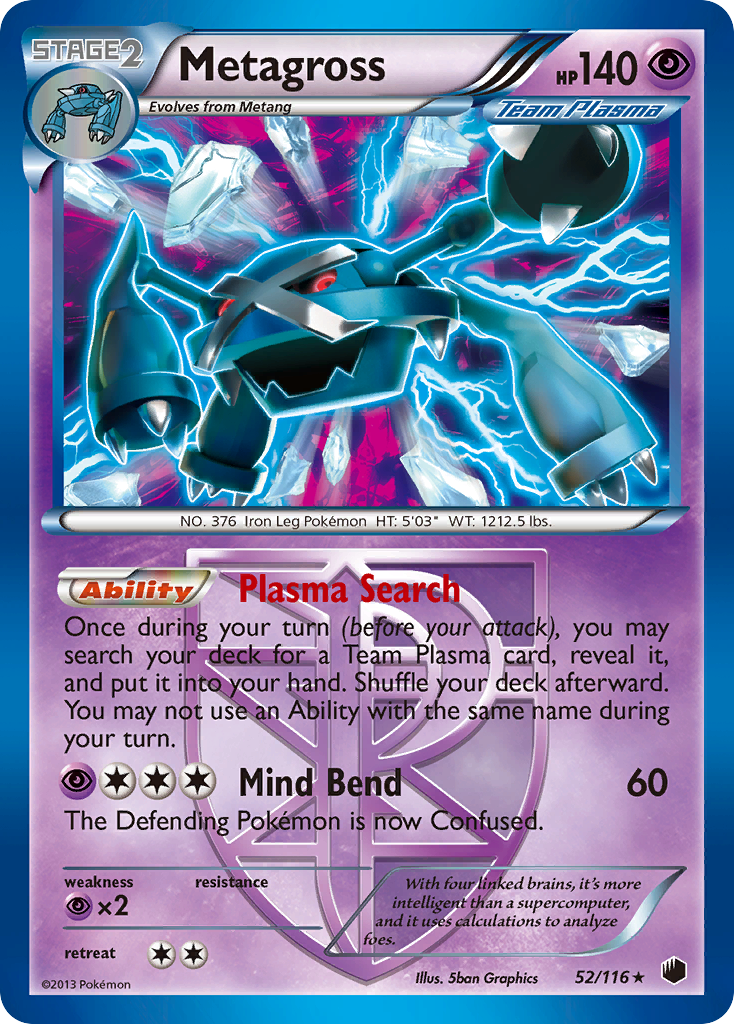 Metagross 52/116 - Plasma Freeze Holofoil - Game Nerdz