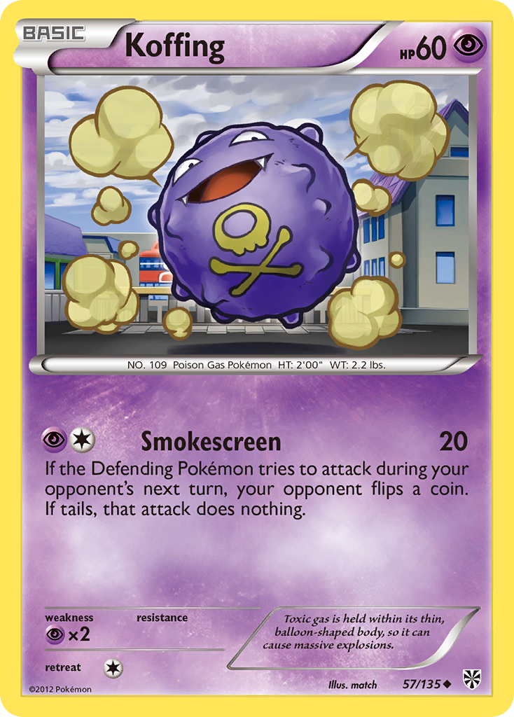Koffing 57/135 - Plasma Storm Reverse Holofoil - Game Nerdz Koffing 57/135 - Plasma Storm Reverse Holofoil - Game Nerdz
