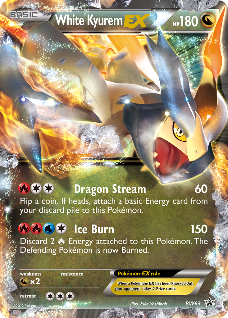 White Kyurem-EX BW63/101 - BW Black Star Promos Holofoil - Game Nerdz