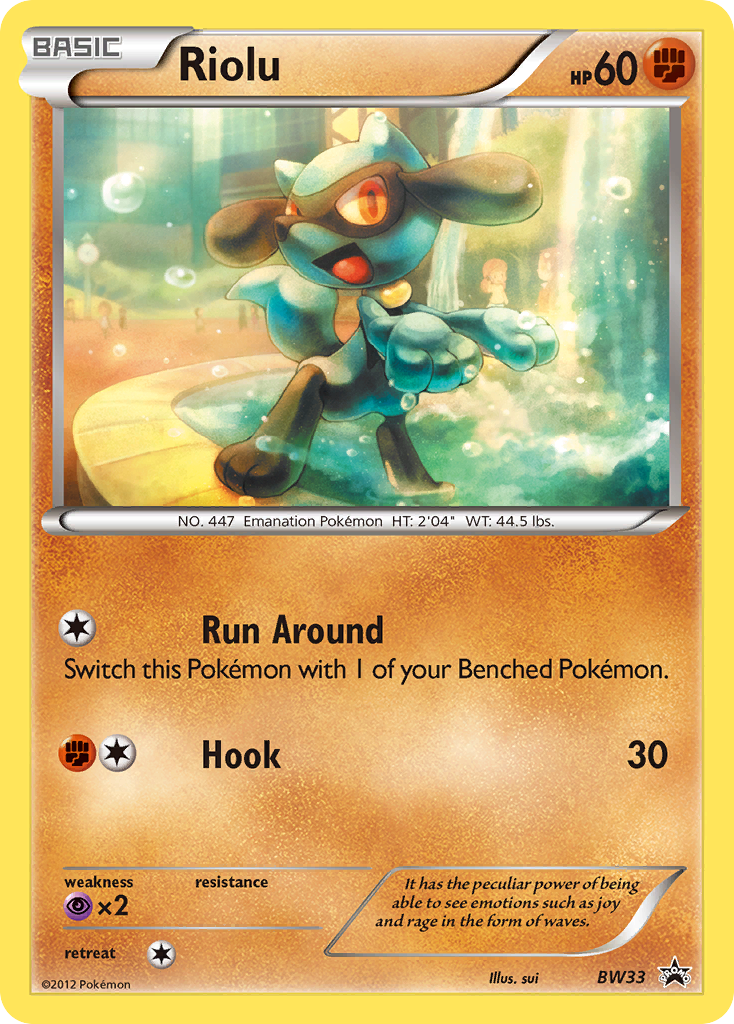 Riolu BW33/101 - BW Black Star Promos - Game Nerdz