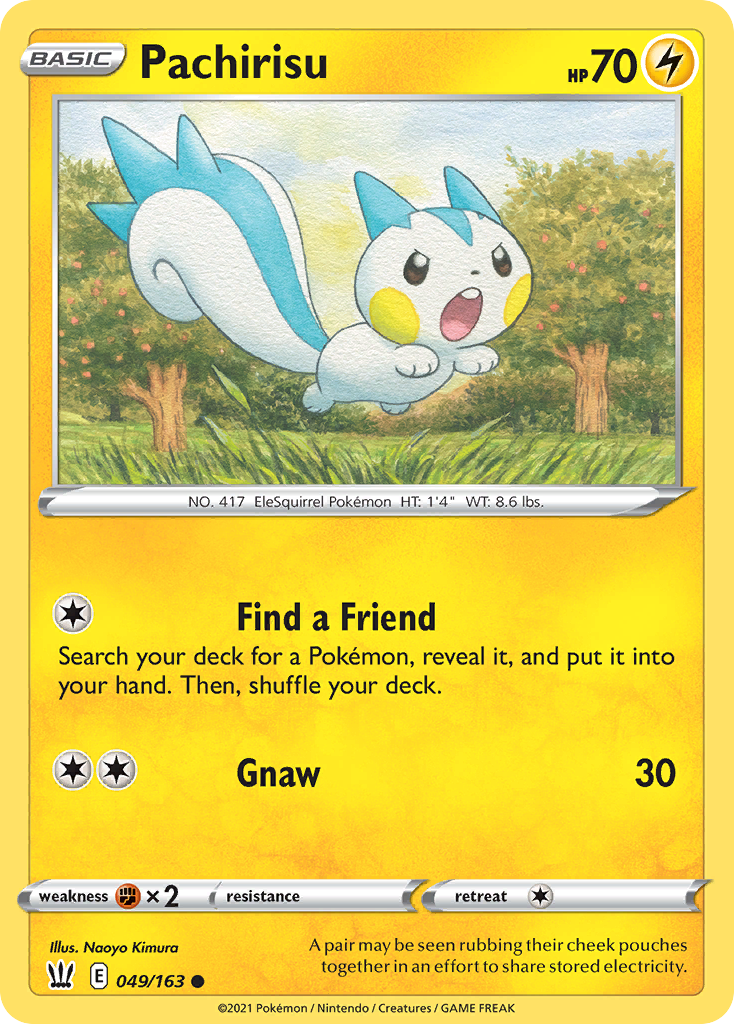 Pachirisu 49/163 - Battle Styles Reverse Holofoil - Game Nerdz