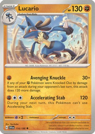 Lucario - 114/198 114 - SV01 Scarlet Violet Base Set Reverse Holofoil -  Game Nerdz