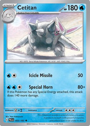 cetoddle pokemon card price 059/198 SV01 Scarlet & Violet Base Set Heal 60 damage from it Cetoddle Card Prices & Value