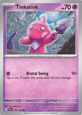 Tinkatink - 102/193 102 - SV02 Paldea Evolved - Game Nerdz