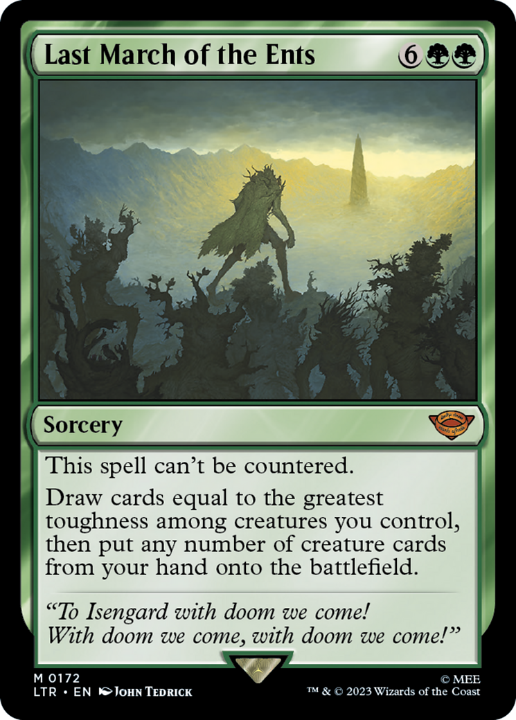 last march of the ents mtg card Foil - The Lord of the Rings: Tales of Middle-Earth Tales of Middle 2023 MTG Last March Of
