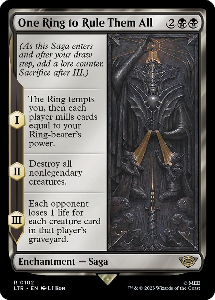 Mtg Tales of Middle-Earth Rare One Ring to Rule Them All #102