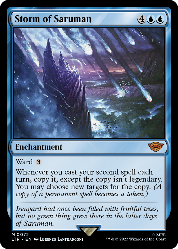 mtg storm card Storm of Saruman (LTR-072) - The Lord of the Rings: Tales of Middle-earth  Foil