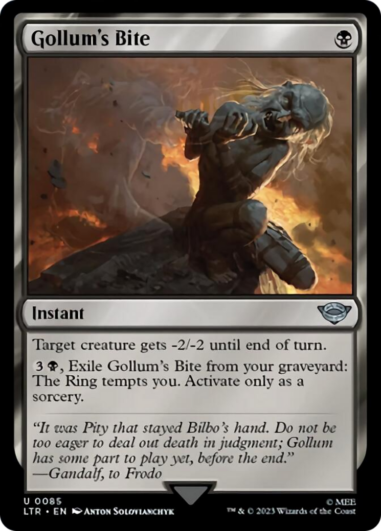 gollum mtg cards We have our first mythic Gollum, and this guy has a few tricks up his sleeve! A two-drop with multiple options and some seriously sick art  What do you think of all that he knew was forced from him. Gollum, Scheming Guide  Miscellaneous