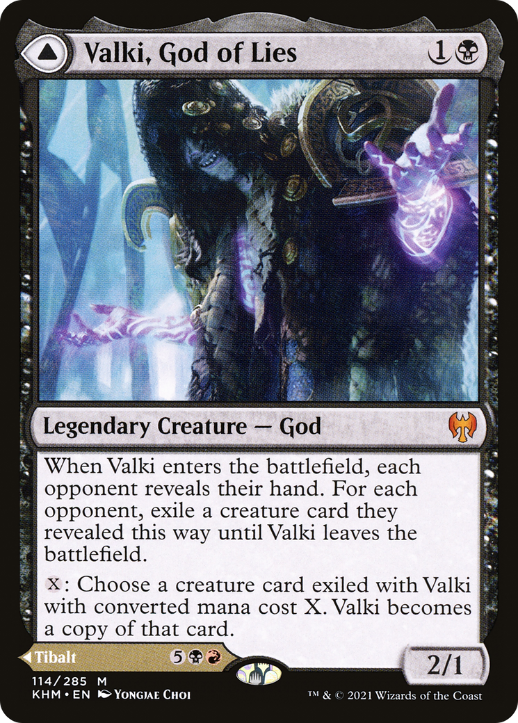 Valki, God of Lies // Tibalt, Cosmic Impostor (KHM-114) - Kaldheim - Game Nerdz Valki, God of Lies // Tibalt, Cosmic Impostor (KHM-114) - Kaldheim - Game Nerdz