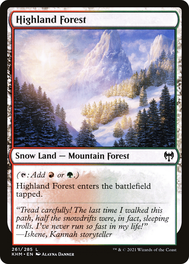 mtg kaldheim snow cards Jorn, God of Winter // Kaldring, the Rimestaff (Showcase) [Kaldheim]  North Game Den * Destroy all creatures Highland Forest (KHM-261) - Kaldheim: