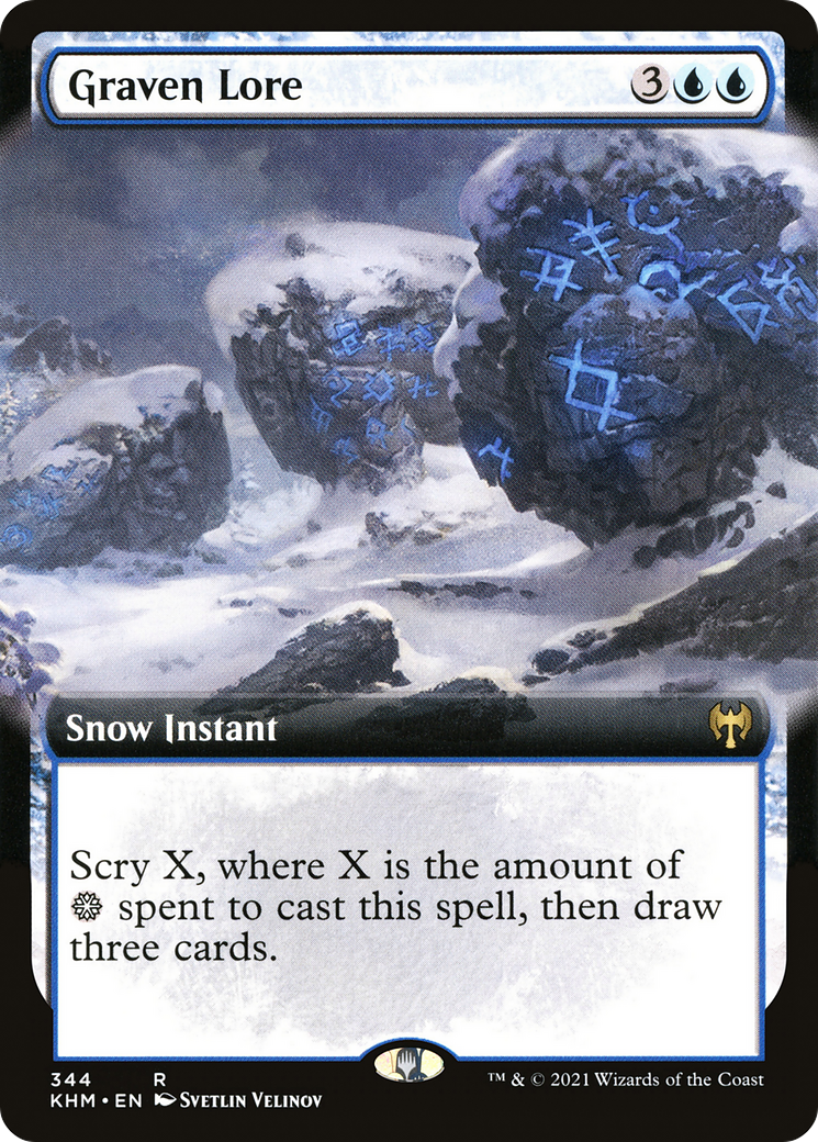 Graven Lore (KHM-344) - Kaldheim: (Extended Art, snow) - Game Nerdz Graven Lore (KHM-344) - Kaldheim: (Extended Art, snow) - Game Nerdz