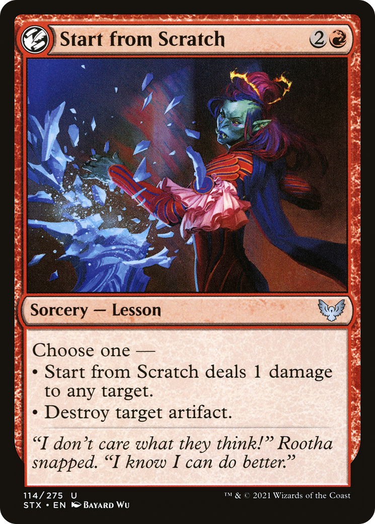 Start from Scratch (STX-114) - Strixhaven: School of Mages: (lesson) - Game  Nerdz