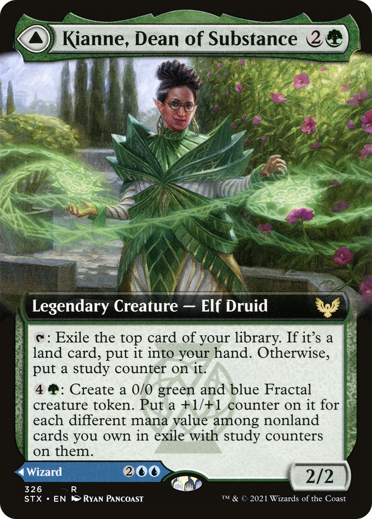 Kianne, Dean of Substance // Imbraham, Dean of Theory (STX-326) -  Strixhaven: School of Mages: (Extended Art) Foil - Game Nerdz