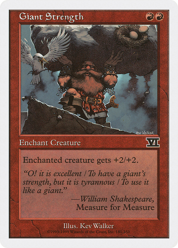 Giant Strength (6ED-181) - Classic Sixth Edition - Game Nerdz Giant Strength (6ED-181) - Classic Sixth Edition - Game Nerdz