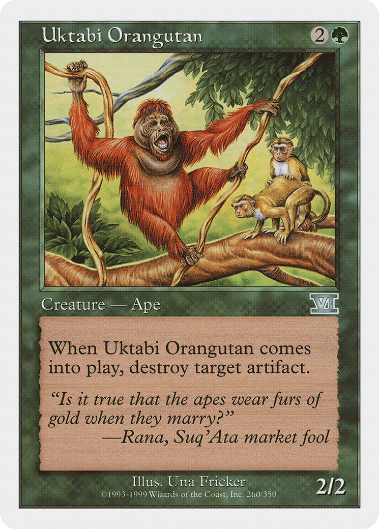 monkey mtg card Kibo, Uktabi Prince ELITE Ape Tribal Artifact Magic Command CommanderComplete Mint / near mint condition trading card Rare Magic: The Gathering border