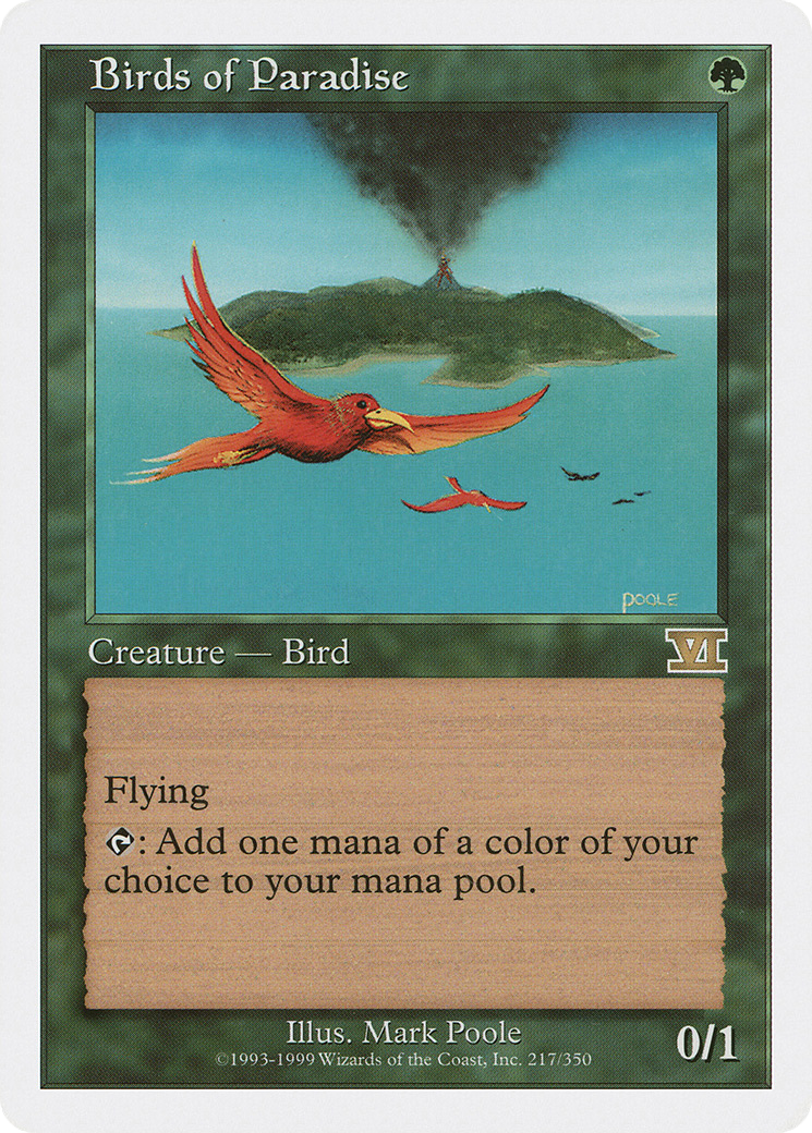 Birds of Paradise (6ED-217) - Classic Sixth Edition - Game Nerdz