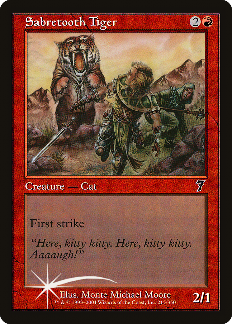 Sabretooth Tiger (7ED-215) - Seventh Edition Foil - Game Nerdz