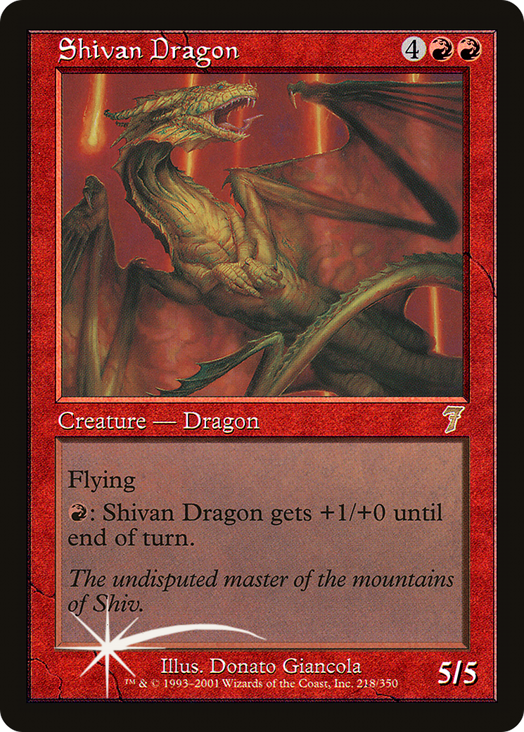 Shivan Dragon (7ED-218☆) - Seventh Edition Foil - Game Nerdz