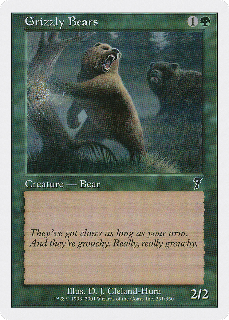 Grizzly Bears (7ED-251) - Seventh Edition - Game Nerdz