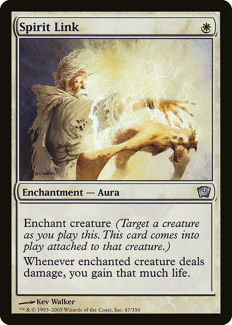 mtg cards with lifelink Spirit Link (9ED-47☆) - Ninth Edition Foil Legal in Standard, Rules Text: