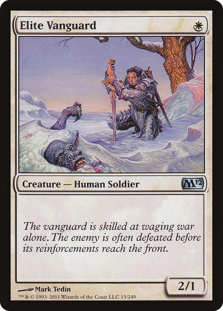 Elite Vanguard (M12-015) - Magic 2012 Foil - Game Nerdz Elite Vanguard (M12-015) - Magic 2012 Foil - Game Nerdz