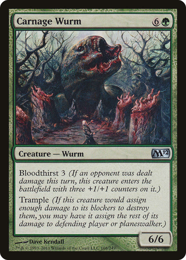 Carnage Wurm (M12-168) - Magic 2012 Foil - Game Nerdz