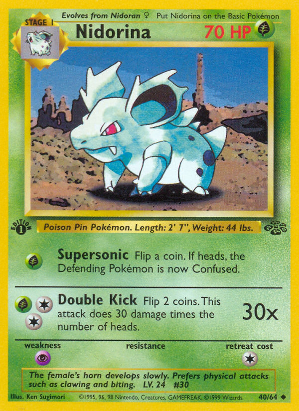 rhydon 45 64 pokemon card value Pokemon Cards Jungle Set Rhydon, Rhyhorn, Mankey, Primeape main image 0