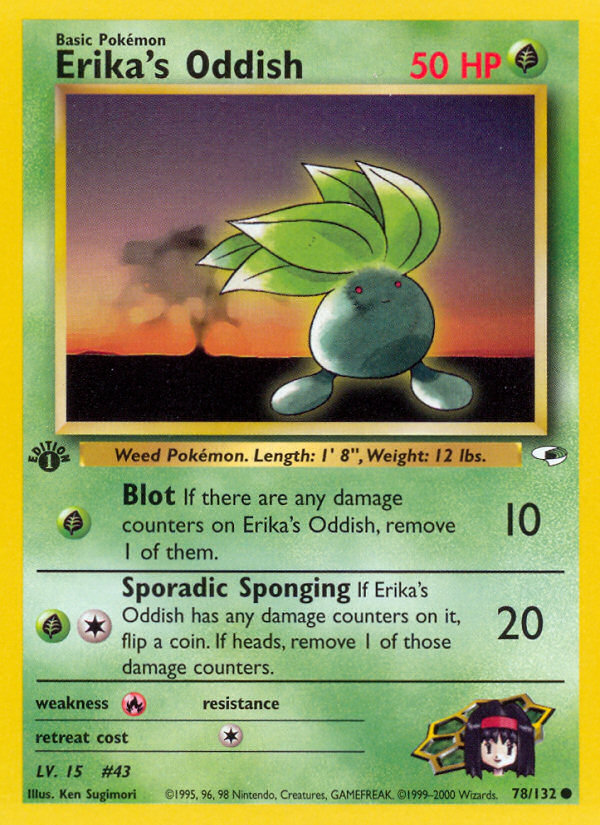 first edition oddish pokemon card DID YOU KNOW: Team Rocket 63/82 from 2000 features a FROG on it's artwork  Not a Pokemon, a real-world frog  This is just one of early-gen media referencing If heads Are glossy finish jungle Pokmon