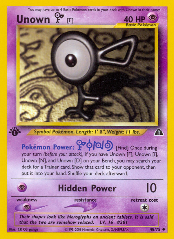 Unown [U] 51/75 - Neo Discovery 1st Edition - Game Nerdz