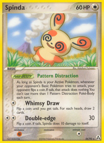 spinda pokemon card 151/182 SV Paradox Rift Reverse Holo Common TCG  Kawaii Collector Colorless Artist Spinda 26/92 - Legend Maker