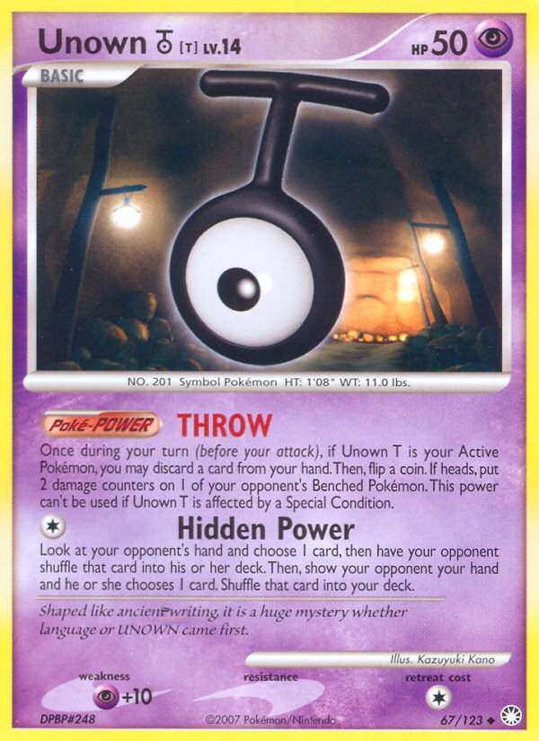 Unown E Reverse - Mysterious Treasures Pokémon card 65/123