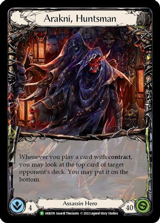 Arakni, Huntsman (HER074) Flesh and Blood: Promo Cards Cold Foil - Game Nerdz Arakni, Huntsman (HER074) Flesh and Blood: Promo Cards Cold Foil - Game Nerdz