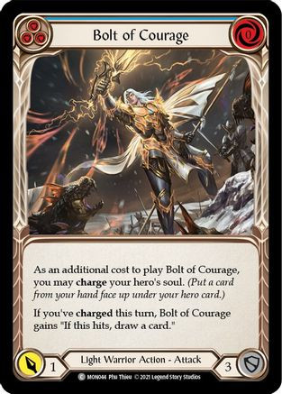 Bolt of Courage (Blue) (MON044) Monarch 1st Edition Rainbow Foil - Game  Nerdz