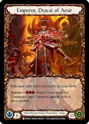 Emperor, Dracai of Aesir (DYN001) Dynasty Rainbow Foil - Game Nerdz