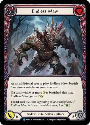 Endless Maw (Red) (MON126) Monarch 1st Edition Rainbow Foil - Game Nerdz
