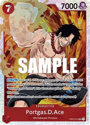 ワンピースカード　2nd anniversary  エース4枚 One Piece card OP02-013 SR Portgas D. Ace 2nd ANNIVERSARY