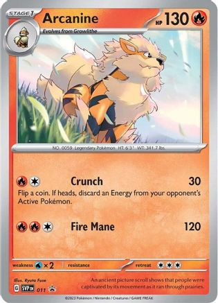 arcanine holo pokemon card Pokemon HeartGold SoulSilver Arcanine #1